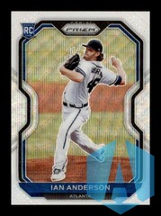 2021 Panini Prizm White Wave Prizm Ian Anderson #82 Rookie RC Atlanta Braves